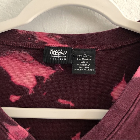 MOSSIMO V-Neck Pullover Sweater Bleach Dye Size L - Picture 3 of 4